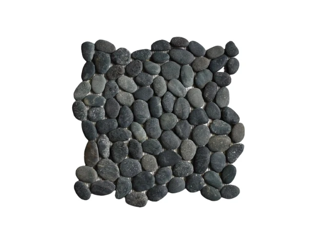 placa de seixo telado preto 30x30cm